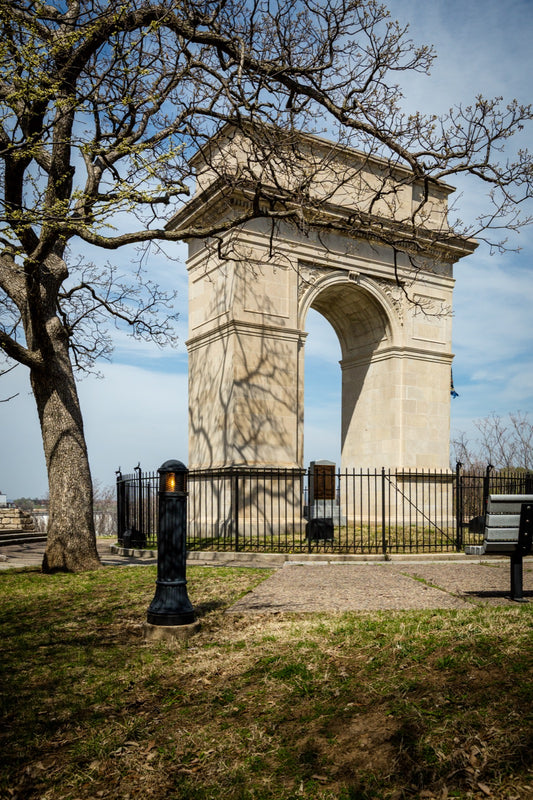 The Rosedale Memorial Arch a limestone World War I monument modeled after the Arc de Triomphe in the Rosedale neighborhood of Kansas City Kansas